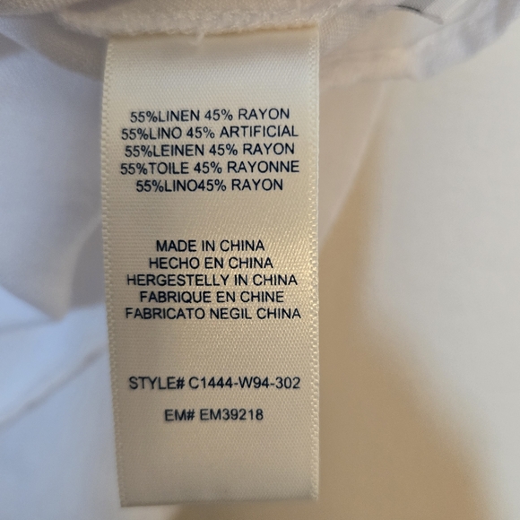 CLOTH & STONE NWT Smocked Linen Blend Square Neck Peplum Tank Top NWT - Picture 10 of 10